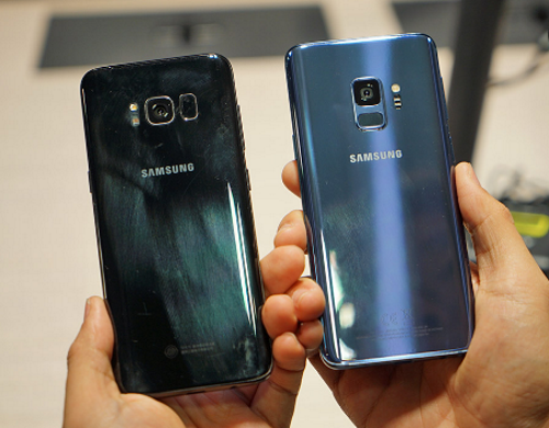 指紋認証　センサー　Galaxy　S9